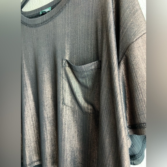 Metallic Crop top Short sleeve -wild Fable - Picture 1 of 7